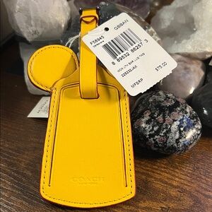 NWT Coach Yellow Disney Luggage Tag - Mickey